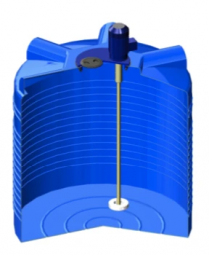 Емкость ЭВЛ 1000 синий с турбинной мешалкой