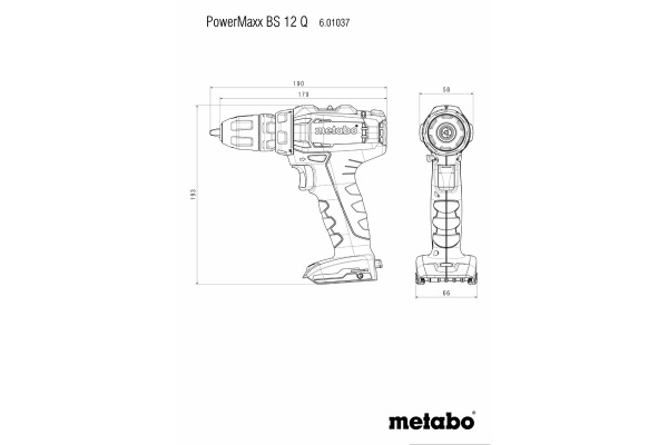 Аккумуляторная дрель-шуруповерт Metabo PowerMaxx BS 12 Q