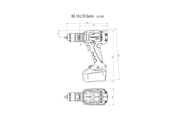 Аккумуляторная дрель-шуруповерт Metabo BS 18 LTX Quick