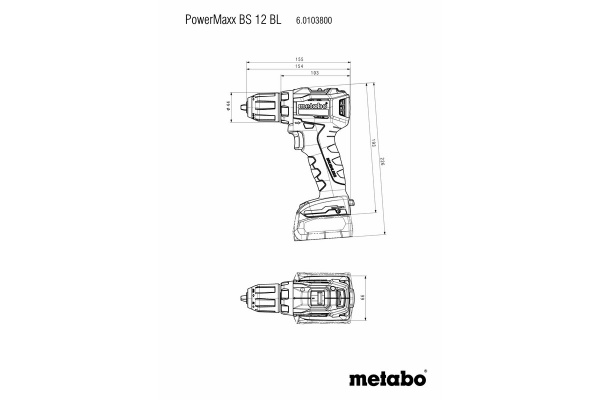 Аккумуляторная дрель-шуруповерт Metabo PowerMaxx BS 12 BL